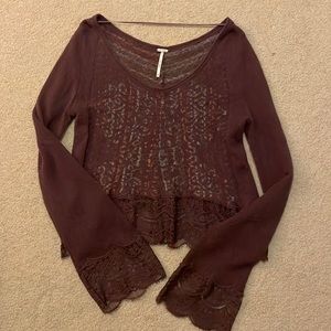 free people flare sleeve shirt